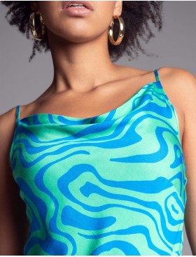 Сорочка из вискозы с шелком Mia-Amore SEVILLE 5060 зеленый/голубой, Цвет: зеленый/голубой, Размеры: L, изображение 3