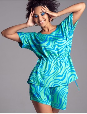 Комплект из вискозы с шелком Mia-Amore SEVILLE 5062 зеленый/голубой, Цвет: зеленый/голубой, Размеры: 4XL