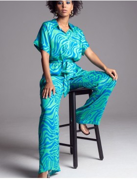 Комплект рубашка и брюки Mia-Amore SEVILLE 5066 зеленый/голубой, Цвет: зеленый/голубой, Размеры: 4XL, изображение 3