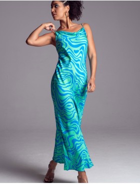 Летнее коктейльное платье Mia-Amore SEVILLE 5068 зеленый/голубой, Цвет: зеленый/голубой, Размеры: L, изображение 4