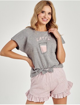 Хлопковая пижама с шортами Taro FRANKIE 3126-01, Цвет: серый, Размеры: S