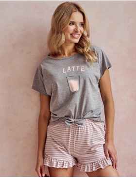 Хлопковая пижама с шортами Taro FRANKIE 3126-01, Цвет: серый, Размеры: S, изображение 2