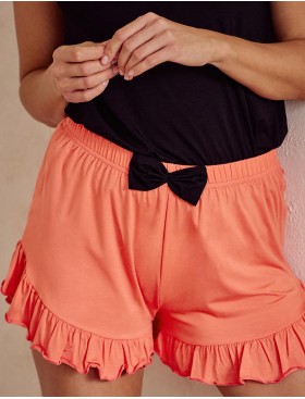 Топ и шорты для сна Taro INES 3102-01, Цвет: черный/абрикос, Размеры: S, изображение 3