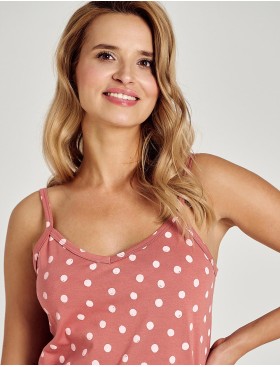 Ночная сорочка в горошек Taro PARIS 3128-01, Цвет: коралловый, Размеры: S, изображение 3