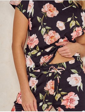 Пижама с укороченными брюками Taro PEONY 3136-01, Цвет: черный, Размеры: M, изображение 4