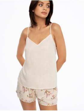 Пижама из вискозы и льна Esotiq DARBY 41226, Цвет: экрю, Размеры: XL