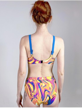 Яркий купальник с высокими плавками Aquarilla 520 PORTLAND multicolor, Цвет: синий, Размеры: 75D, изображение 2