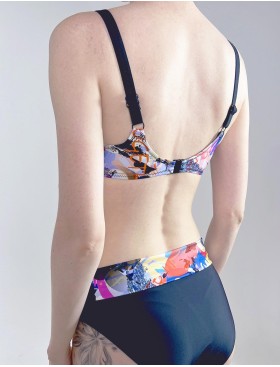 Раздельный купальник Aquarilla 533 FIORANA multicolor, Цвет: черный, Размеры: 70E, изображение 3