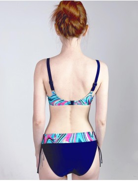 Раздельный купальник Aquarilla 534 FIORANA navyblue-pink, Цвет: розовый, Размеры: 70E, изображение 2