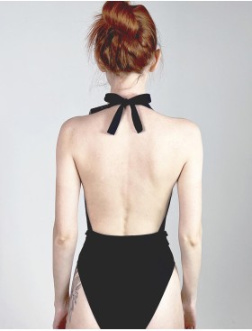 Слитный купальник с глубоким вырезом Aquarilla 542 KARIMA black, Цвет: черный, Размеры: 70D, изображение 2