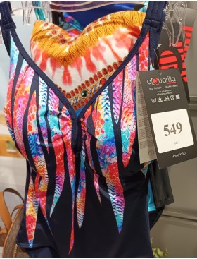 Слитный купальник Aquarilla 549 LOCARNO multicolor-navyblue, Цвет: темно-синий, Размеры: 75D, изображение 4