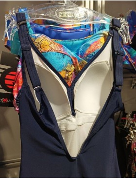 Слитный купальник Aquarilla 549 LOCARNO multicolor-navyblue, Цвет: темно-синий, Размеры: 75D, изображение 5