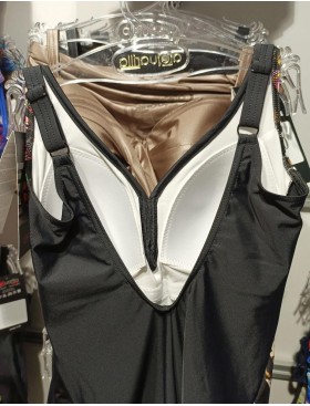 Слитный купальник  Aquarilla 551 LOCARNO multicolor-black, Цвет: черный/желтый, Размеры: 75D, изображение 4