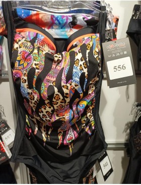 Черный купальник Aquarilla 556 ANTELLA multicolor-black, Цвет: черный, Размеры: 80D, изображение 4