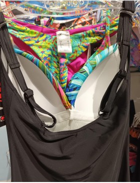 Закрытый купальник цветы Aquarilla 560 SAONA multicolor-black, Цвет: черный, Размеры: 75D, изображение 5