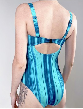 Цветной совместный купальник Aquarilla 563 PORTO SANTO multicolor, Цвет: голубой, Размеры: 75C, изображение 3