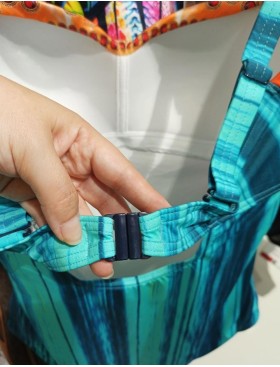 Цветной совместный купальник Aquarilla 563 PORTO SANTO multicolor, Цвет: голубой, Размеры: 75C, изображение 5