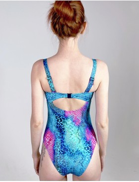 Яркий совместный купальник Aquarilla 564 PORTO SANTO multicolor-blue, Цвет: голубой, Размеры: 75C, изображение 2