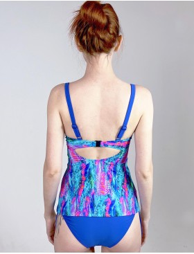 Яркий купальник-танкини Aquarilla 572 LISBOA multicolor, Цвет: синий, Размеры: 70F, изображение 2
