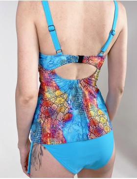 Раздельный купальник-танкини Aquarilla 573 LISBOA multicolor, Цвет: голубой, Размеры: 70F, изображение 3