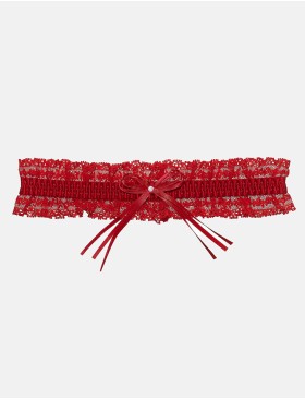 Красная кружевная подвязка Esotiq VALEA 37073, Цвет: красный, Размеры: S/M, изображение 3