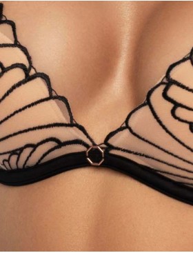 Бюстгальтер бралетт пуш-ап Esotiq NUGAT 41400 бежевый+черный, Цвет: бежевый+черный, Размеры: 75C, изображение 4