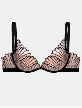 Бюстгальтер бралетт пуш-ап Esotiq NUGAT 41400 бежевый+черный, Цвет: бежевый+черный, Размеры: 75C, изображение 7