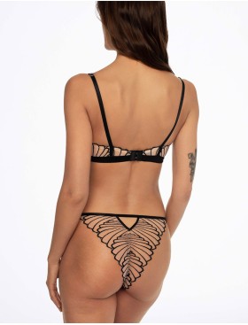 Бюстгальтер бралетт пуш-ап Esotiq NUGAT 41400 бежевый+черный, Цвет: бежевый+черный, Размеры: 75C, изображение 6