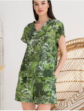 Натуральный комплект с шортами Mia-Amore CRUISE 5232, Цвет: зеленый, Размеры: S, изображение 4