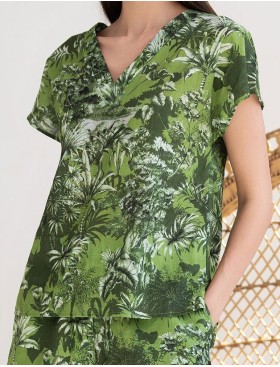 Натуральный комплект с шортами Mia-Amore CRUISE 5232, Цвет: зеленый, Размеры: S, изображение 5