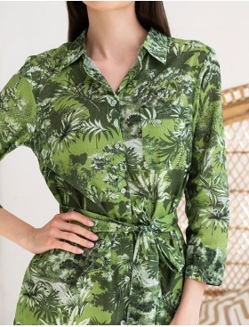 Рубашка из хлопка со льном Mia-Amore CRUISE 5237, Цвет: зеленый, Размеры: M, изображение 5