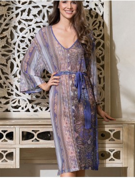 Пляжная туника с поясом Mia-Amore SALVADORA 7450, Цвет: сиреневый, Размеры: L/XL