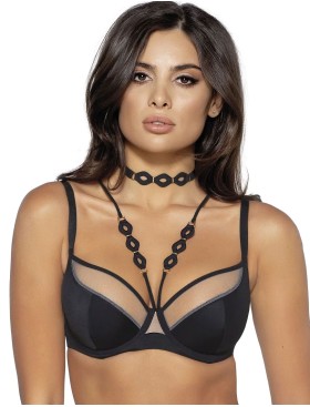 Бюстгальтер полумягкий Novika LEAH BLACK N02 PU, Цвет: черный, Размеры: 70I, изображение 3