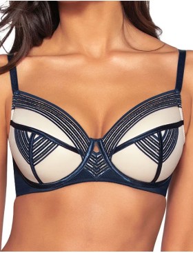 Бюстгальтер пуш-ап Novika LOUNA MARINE N01 PUSH UP, Цвет: темно-синий, Размеры: 80C