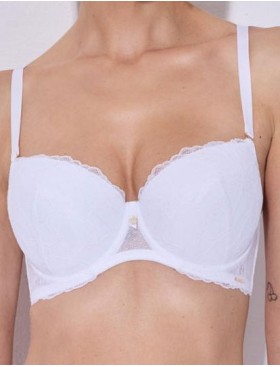 Бюстгальтер с пуш-ап вкладышами Alles GLOW 01 P-UP white, Цвет: белый, Размеры: 80C