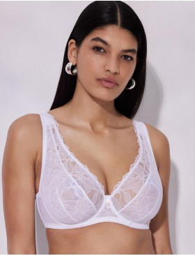 Бюстгальтер бралетт на косточках Alles GLOW M plus bralette white, Цвет: белый, Размеры: 100C, изображение 4
