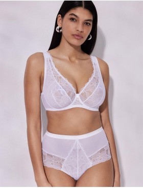 Бюстгальтер бралетт на косточках Alles GLOW M plus bralette white, Цвет: белый, Размеры: 100C, изображение 7