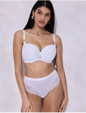 Стринги завышенные Alles GLOW stringi classic white, Цвет: белый, Размеры: S, изображение 3