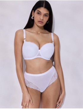 Кружевной бюстгальтер с поролоном Alles GLOW U/W white, Цвет: белый, Размеры: 70F, изображение 5