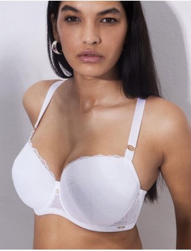 Кружевной бюстгальтер с поролоном Alles GLOW U/W white, Цвет: белый, Размеры: 70F, изображение 3