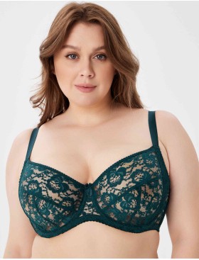 Бюстгальтер с мягкими кружевными чашками Lina A 6010 сосна, Цвет: сосна, Размеры: 80F, изображение 4