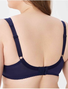 Бюстгальтер полумягкий с подкроем Lina A 6018 темно-синий, Цвет: темно-синий, Размеры: 75D, изображение 2