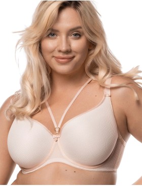 Мягкий формованный бюстгальтер Mefemi JULIANA U minimizer капучино, Цвет: капучино, Размеры: 90E, изображение 4