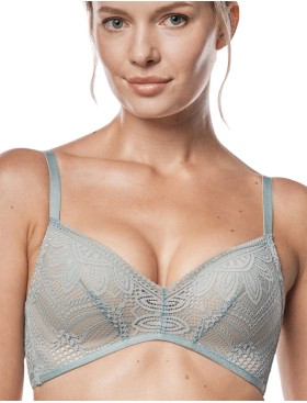 Бюстгальтер супер пуш-ап без косточек Mefemi JULIETTA Super P-UP голубой, Цвет: голубой, Размеры: 70E, изображение 4