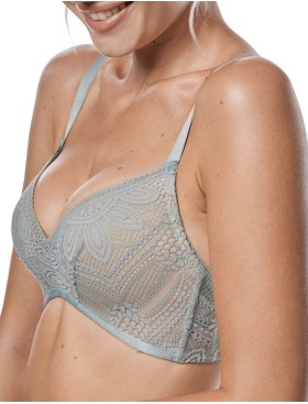 Бюстгальтер супер пуш-ап без косточек Mefemi JULIETTA Super P-UP голубой, Цвет: голубой, Размеры: 70E, изображение 3