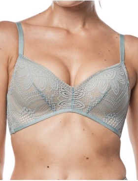 Бюстгальтер супер пуш-ап без косточек Mefemi JULIETTA Super P-UP голубой, Цвет: голубой, Размеры: 70E