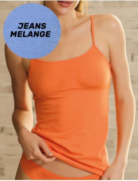 Майка на узких бретелях Sielei HAPPY COLORS 1430 jeans melange, Цвет: jeans (голубой), Размеры: L