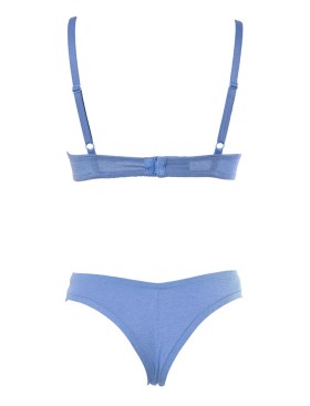 Комплект триангул бразилиана Sielei HAPPY COLORS 14587 jeans melange, Цвет: jeans (голубой), Размеры: 75B, изображение 4