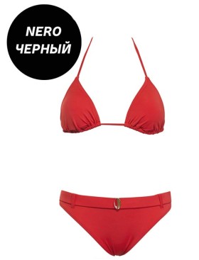Купальник шторка бразилиана Sielei NS52+NS69 nero, Цвет: nero (черный), Размеры: 75B, изображение 2