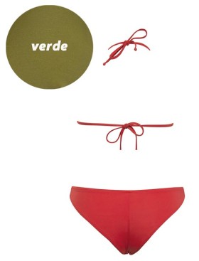 Купальник шторка бразилиана Sielei NS52+NS69 verde militare, Цвет: verde militare (хаки, Размеры: 75B, изображение 3